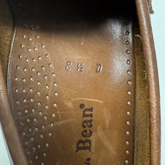 LL Bean Penny Loafers Mens 8.5 D Tan Brown Leather Slip On Dress Casual Shoes main image 11